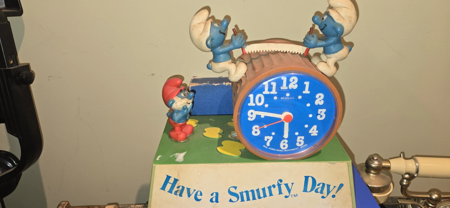 Vintage Smurfs Alarm Clock