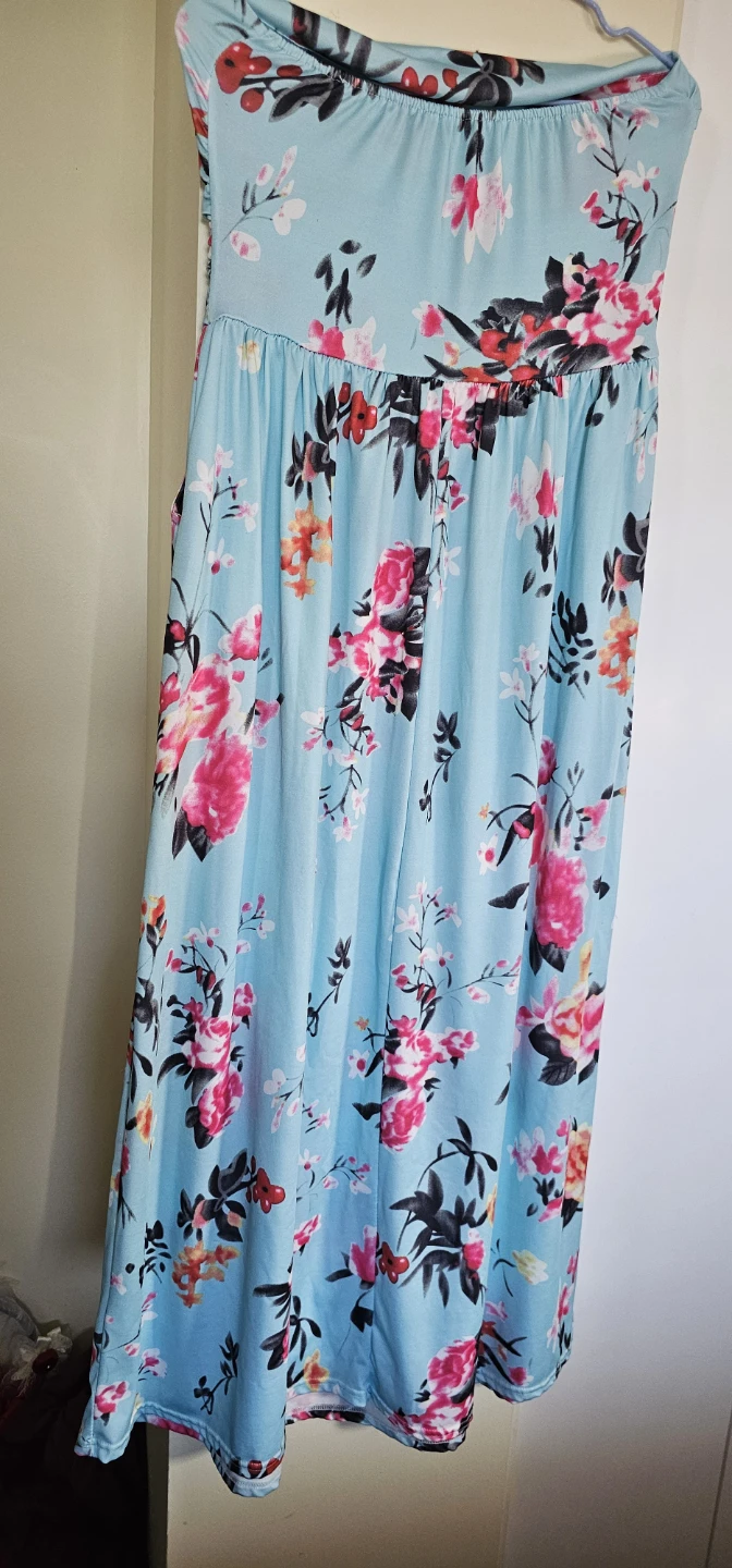 Strapless floral maxi dress - photo 3
