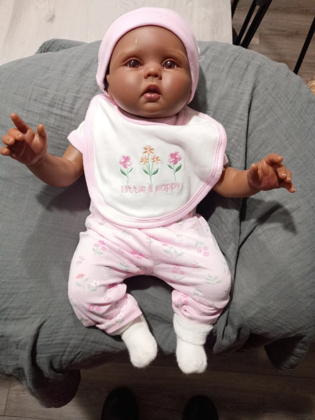 Reborn Doll Pink Floral Outfit - photo 2