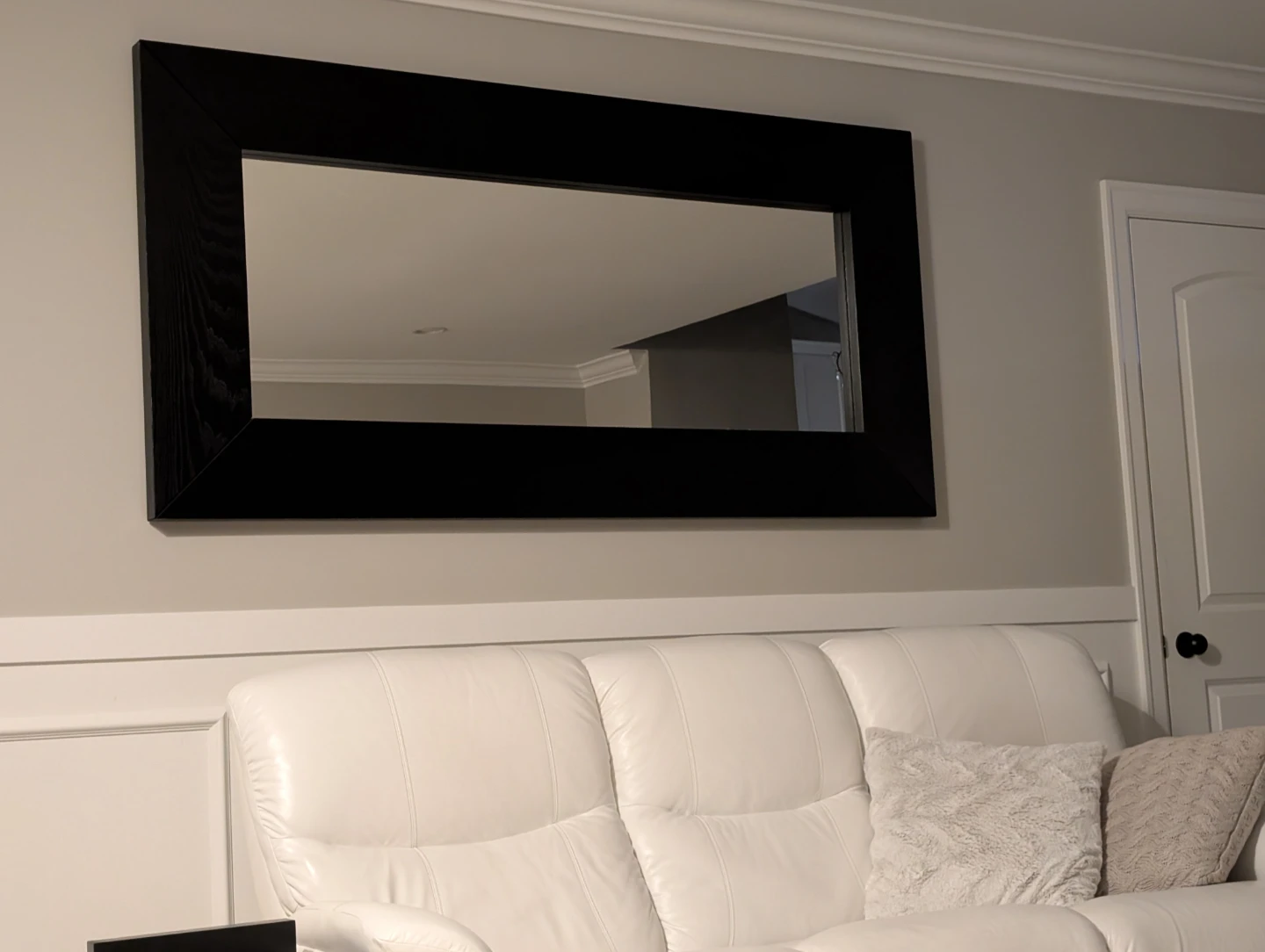 Large Black Framed Wall Mirror