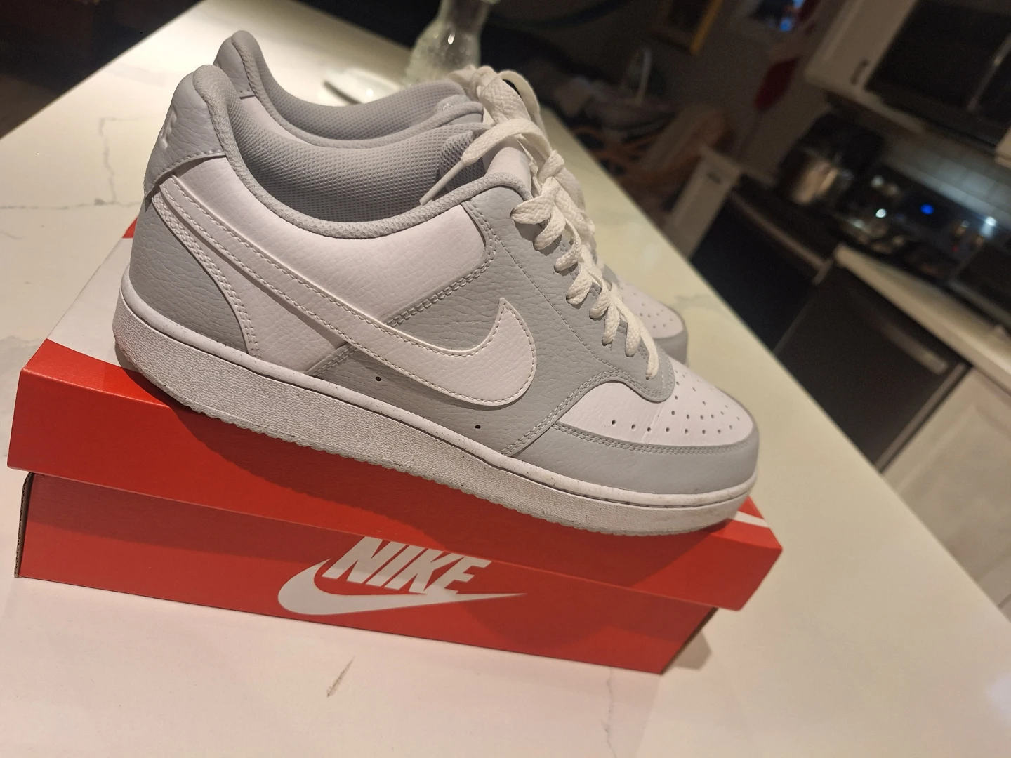 Nike Court Vision Low Men's Shoes White/Grey Size 10