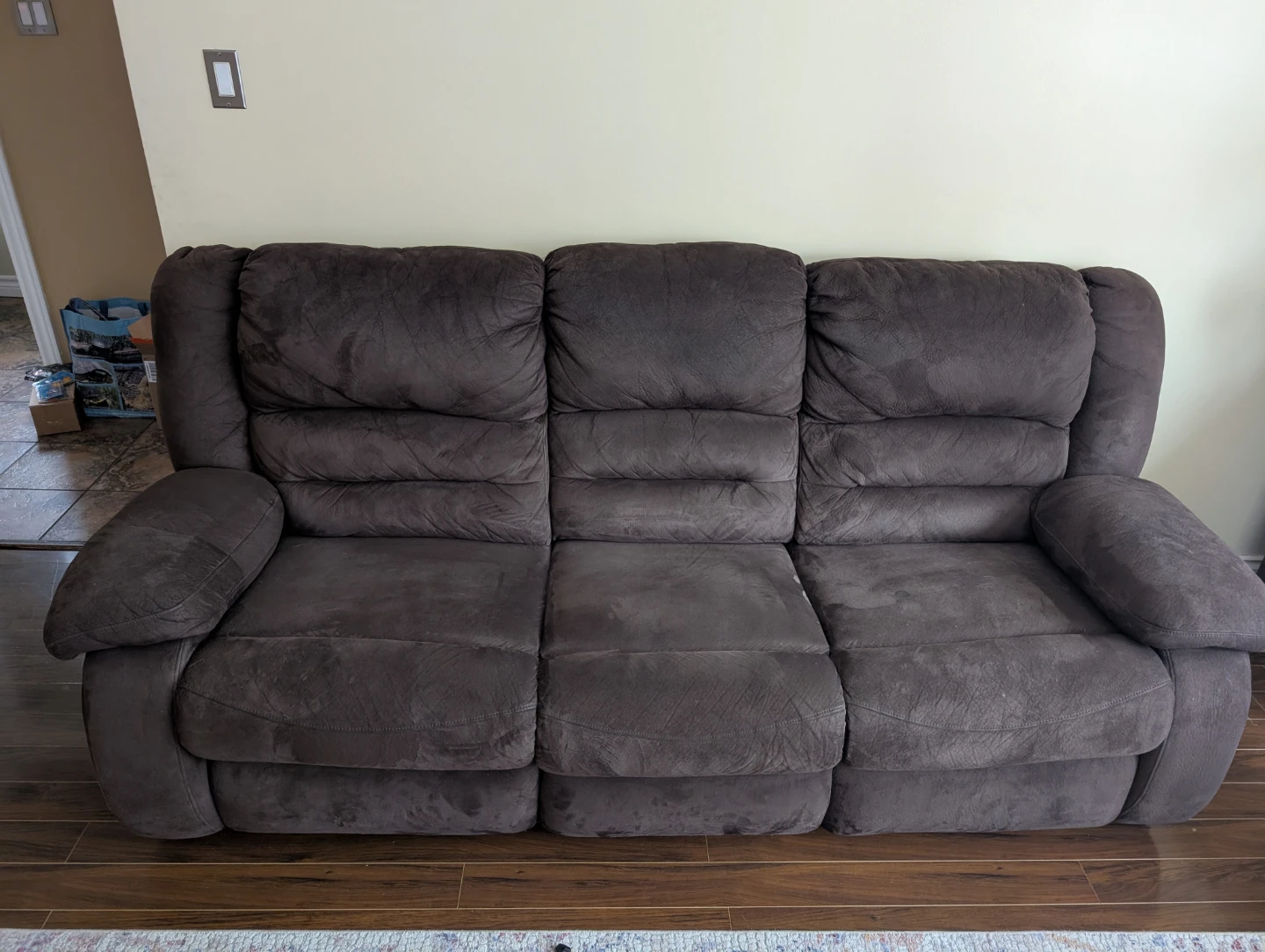 Brown Reclining Sofa - photo 2