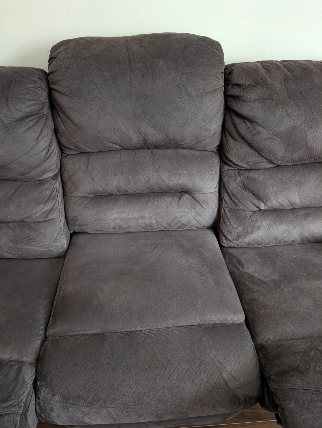 Brown Reclining Sofa - photo 4