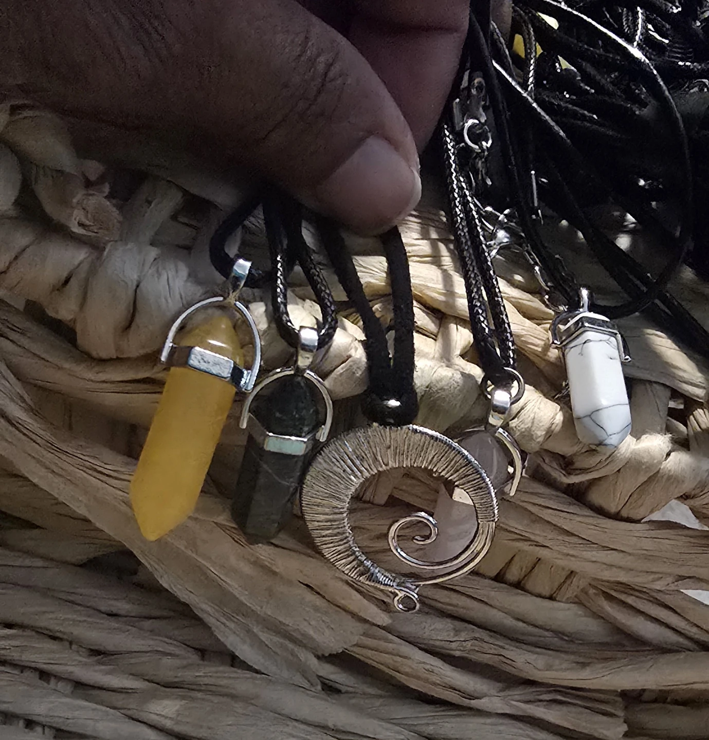 Healing Crystal Point Necklaces - Assorted Colors - photo 2