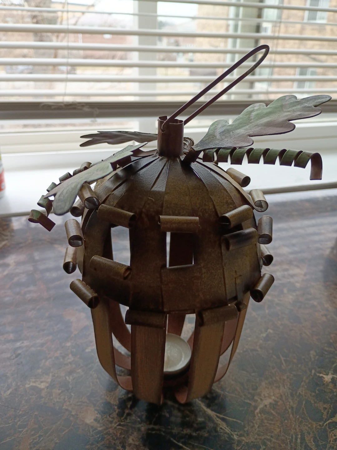 Decorative Acorn Metal Candle Lantern