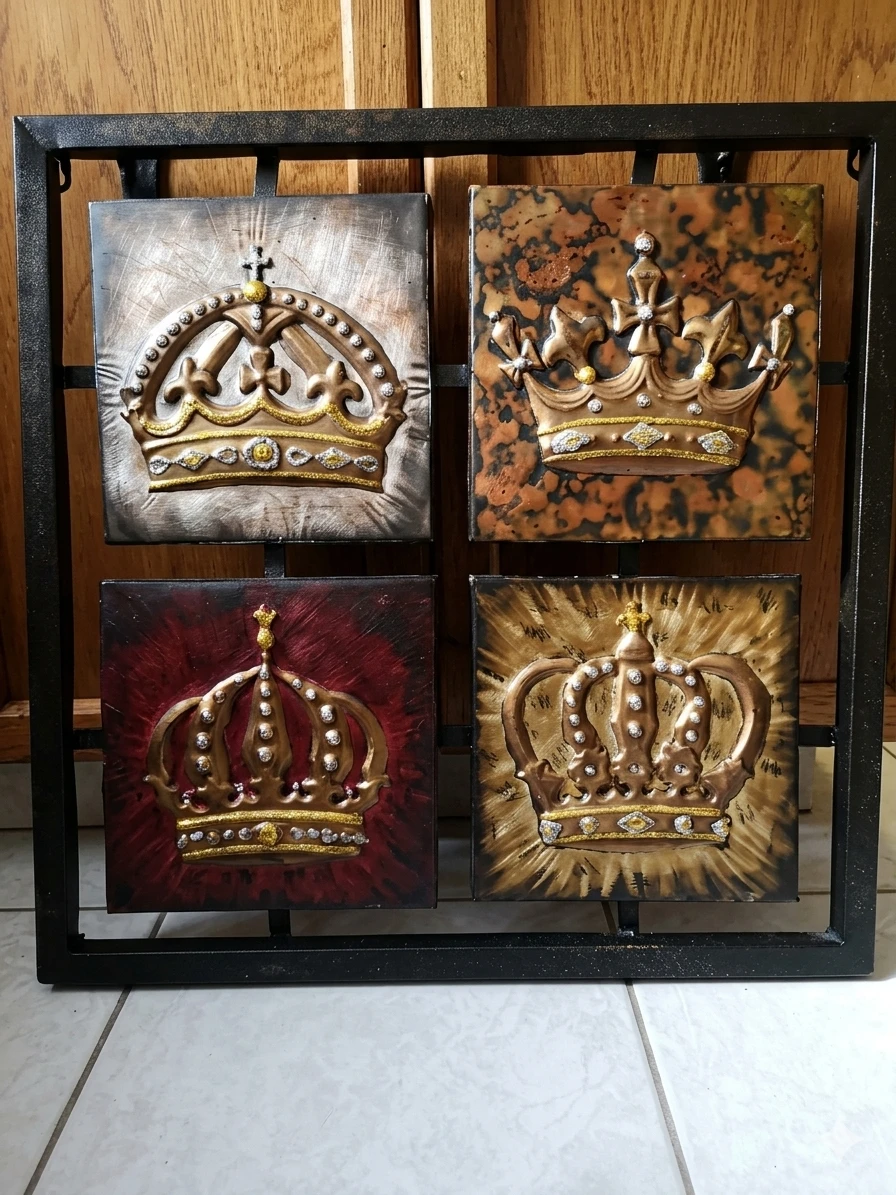 Wall Art Metal Crown Panels