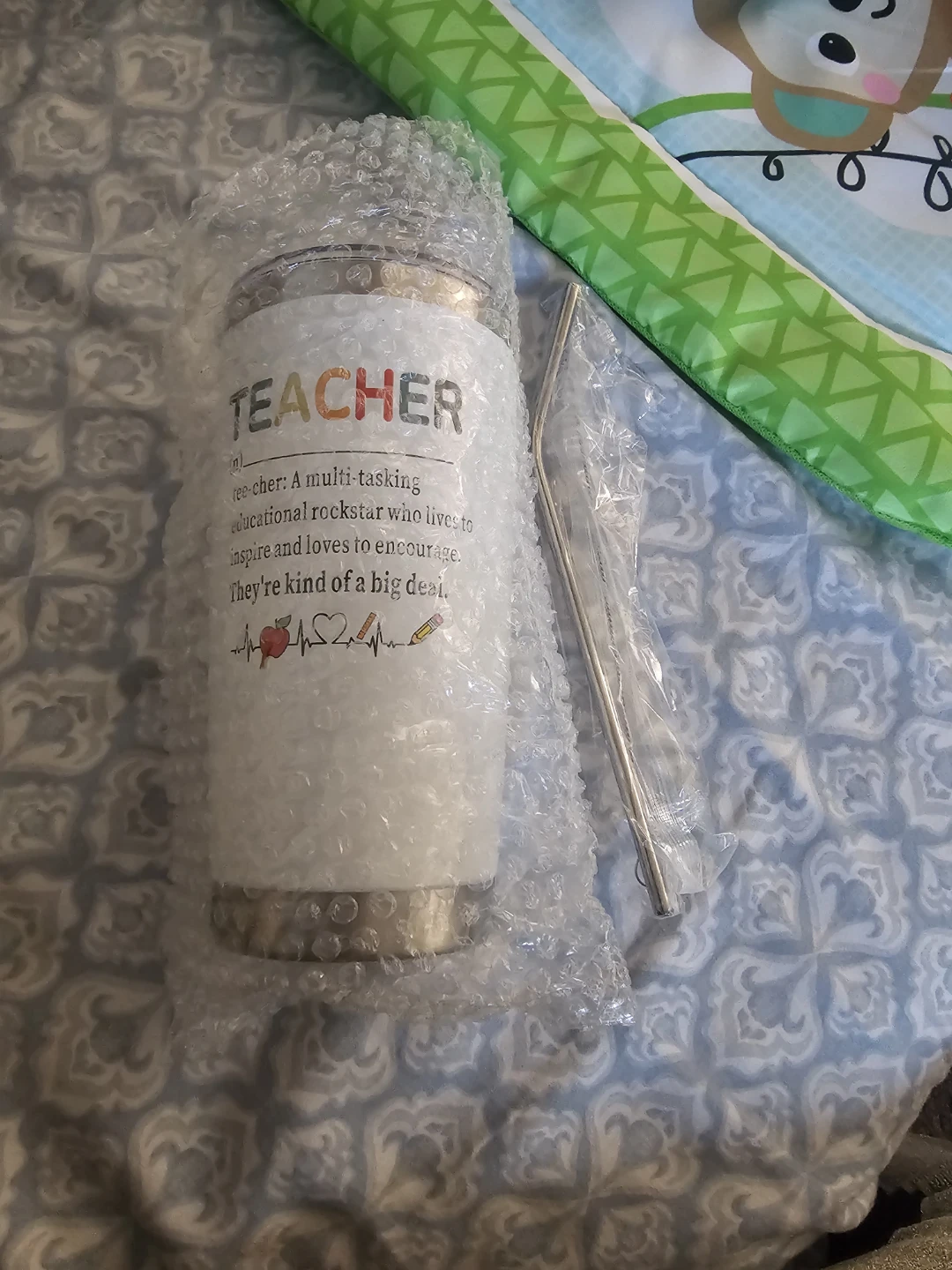 Teacher Tumbler with Straw
