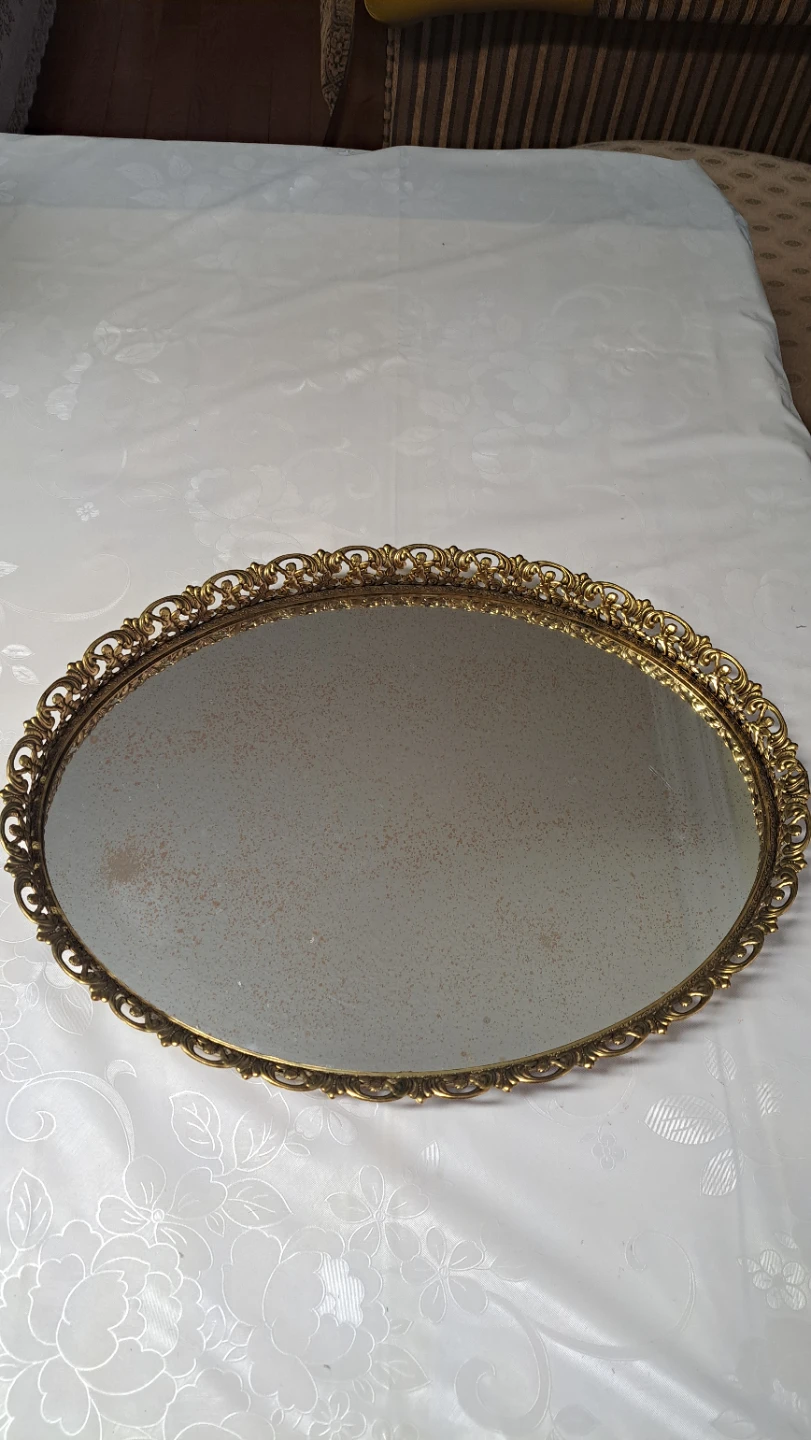 Vintage Decorative Vanity Tray Mirror