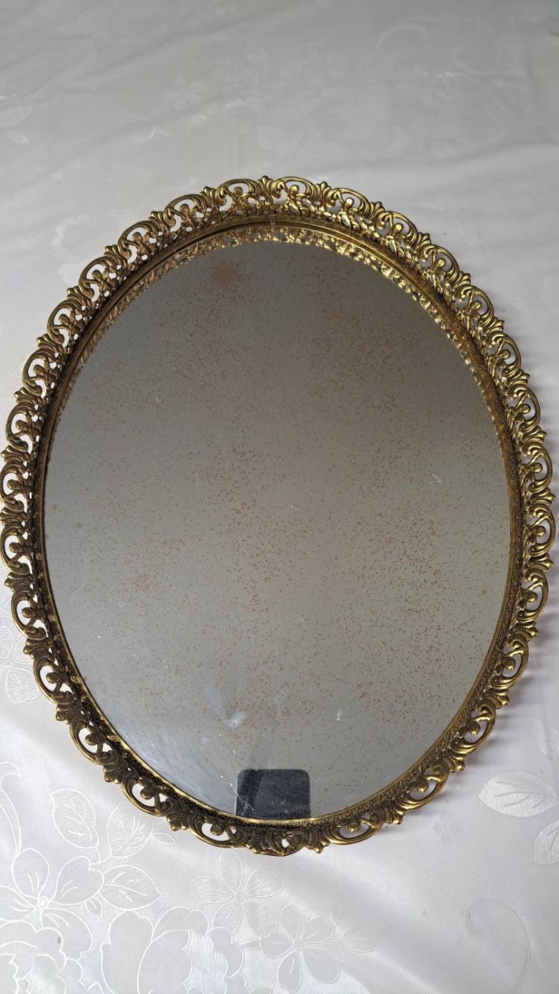 Vintage Decorative Vanity Tray Mirror - photo 2