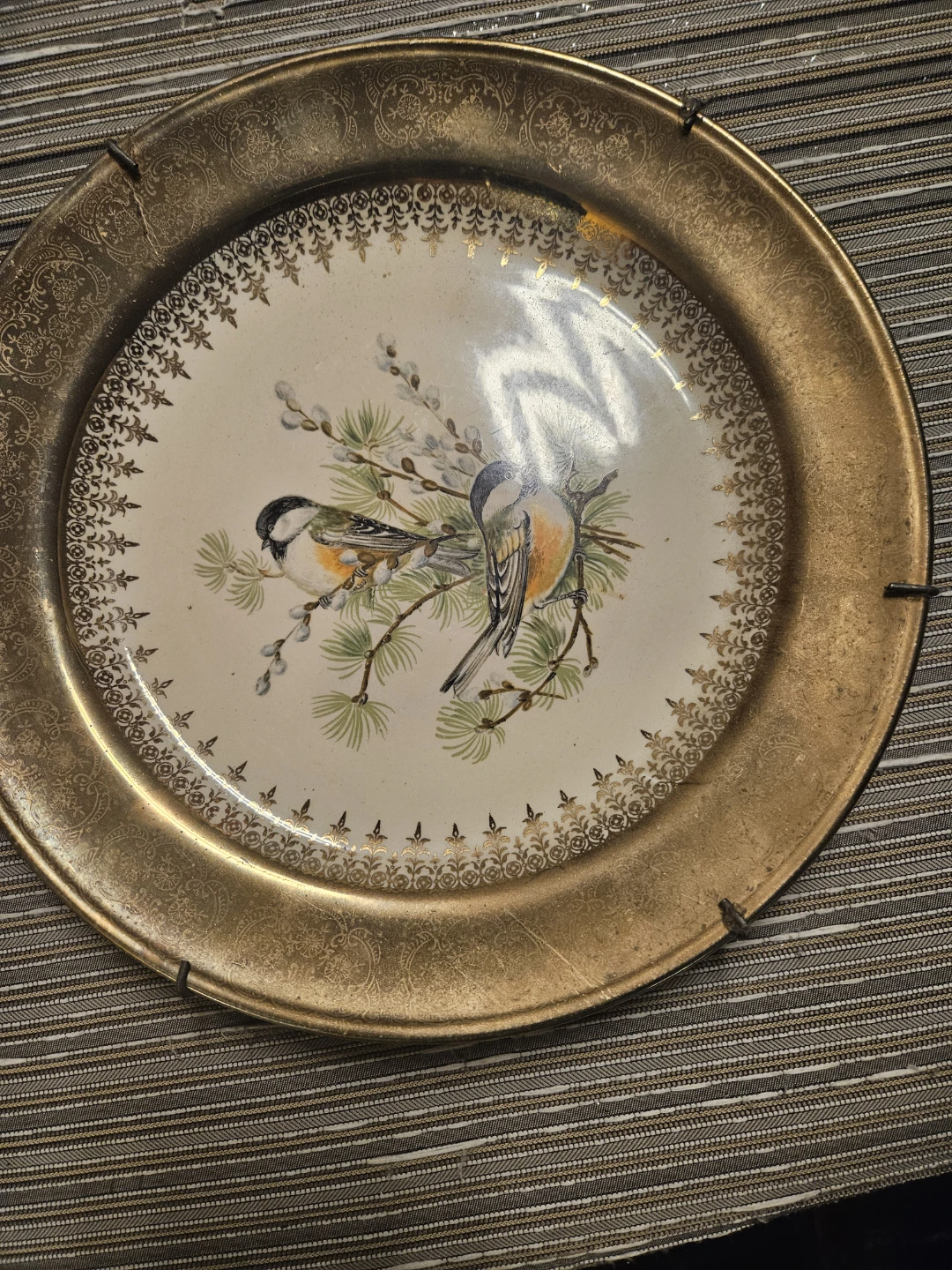 Georgian China Decorative Plate - 22 kt Gold Trim - photo 2