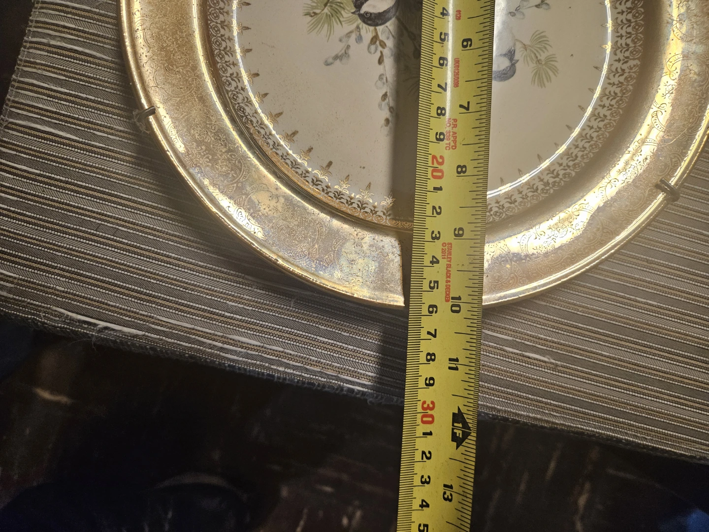 Georgian China Decorative Plate - 22 kt Gold Trim - photo 5