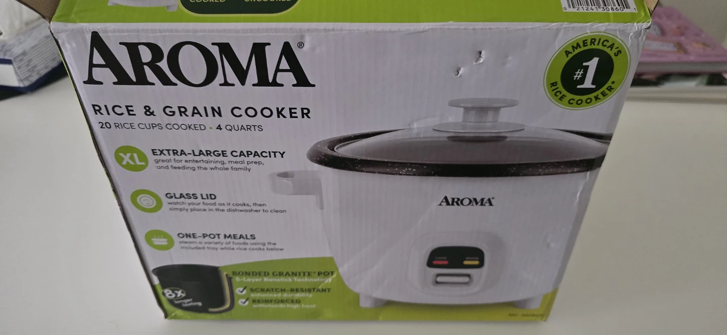 Aroma Rice & Grain Cooker - 20 Rice Cups, 4 Quarts