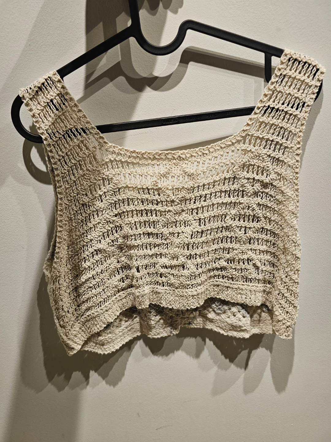 Crocheted Crop Top with Floral Detail - photo 5