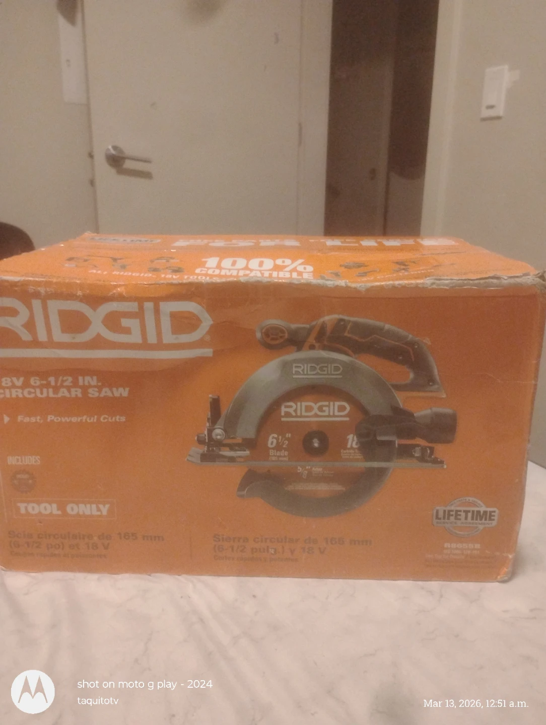 RIDGID 18V 6-1/2 in. Cordless Circular Saw