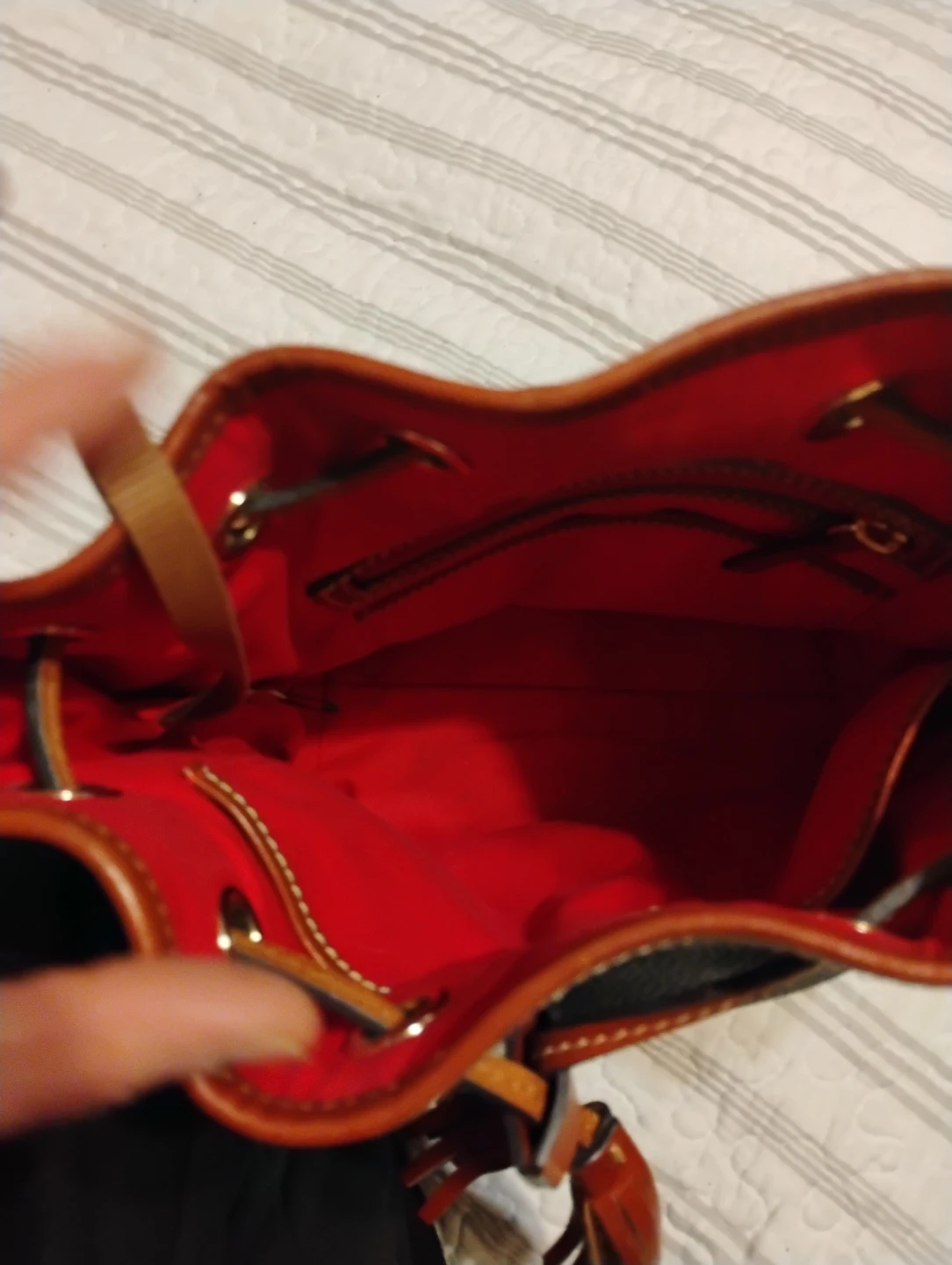Dooney & Bourke Black Leather Bucket Bag - photo 5