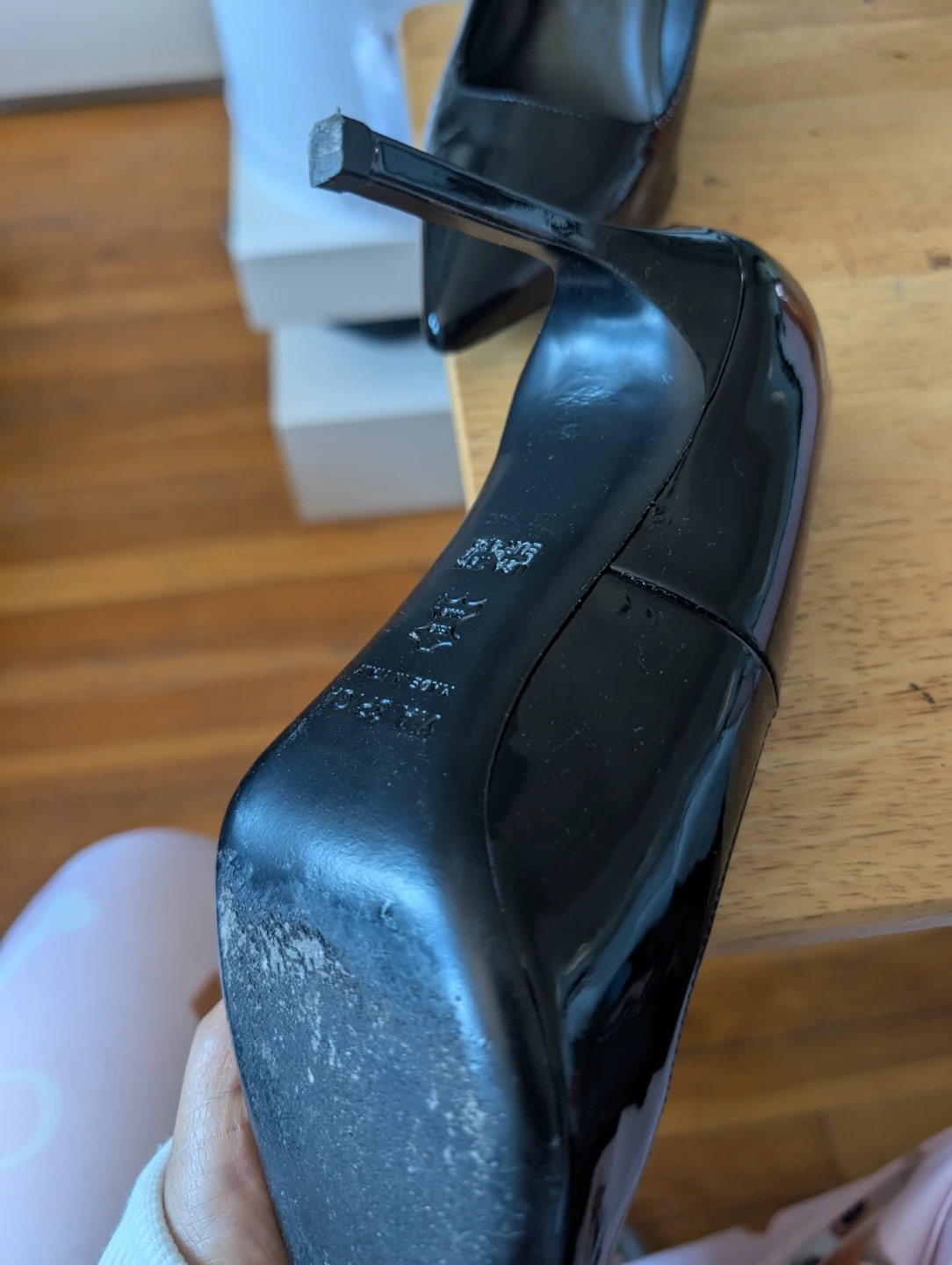 Via Spiga Black Patent Leather Stiletto Heels - photo 3