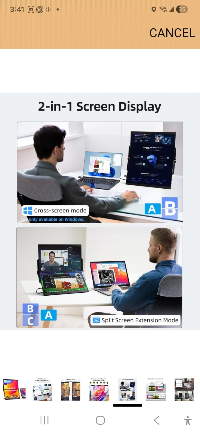 INGNOK Dual 15.6" Foldable Screen FHD 1080P Portable Monitor - photo 5