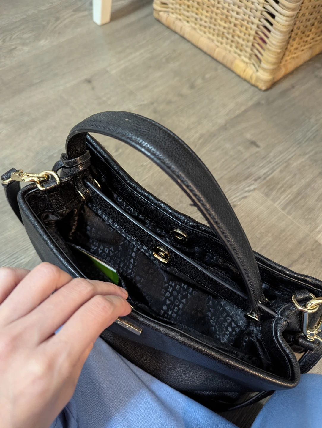 Black pebbled leather Kate Spade Purse - photo 2