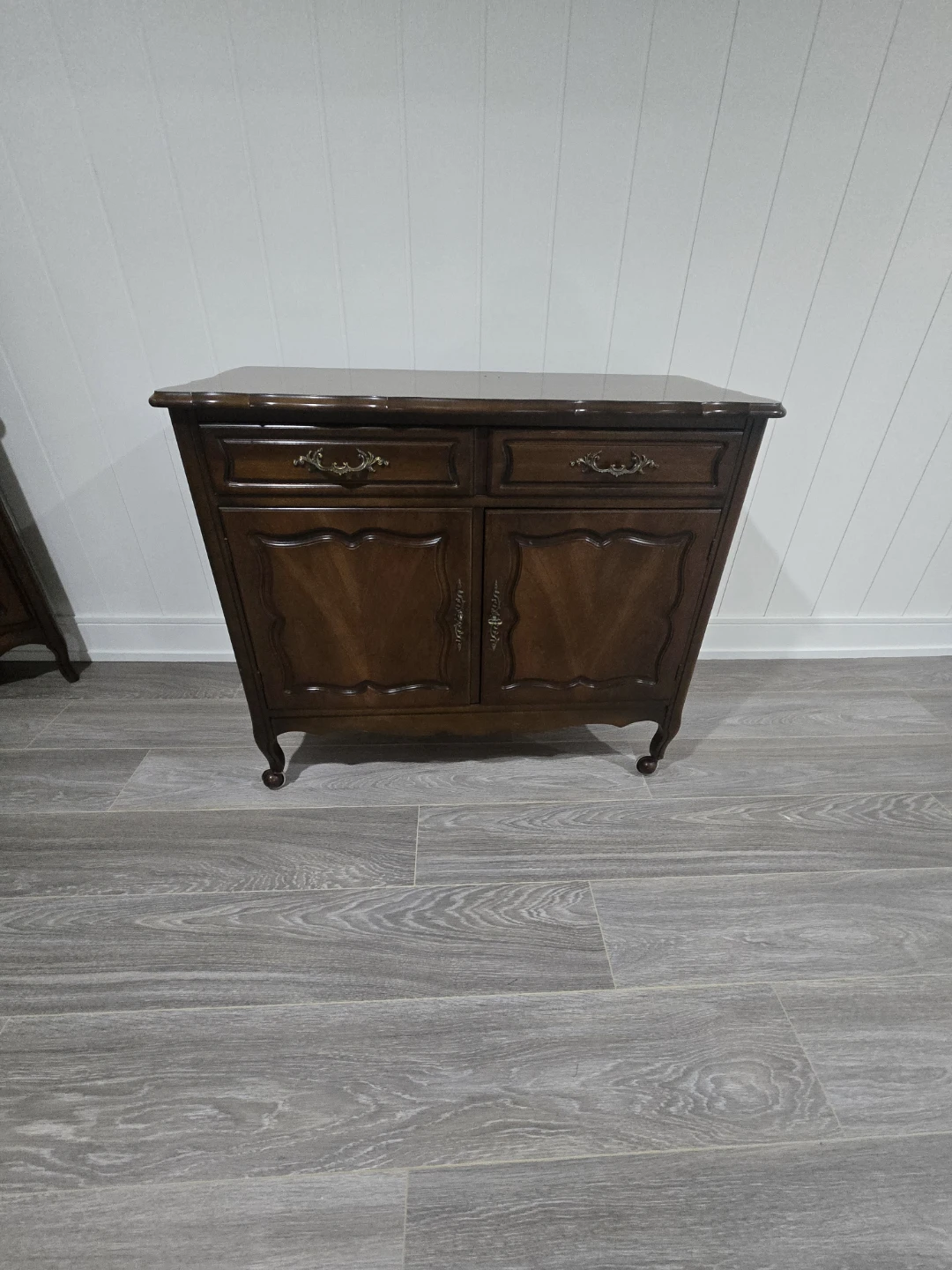 Vintage Wood China Cabinet and Side Table Set. Malcolm Furniture - photo 5