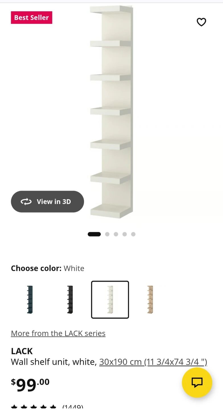 IKEA LACK Wall Shelf Unit - White - photo 3