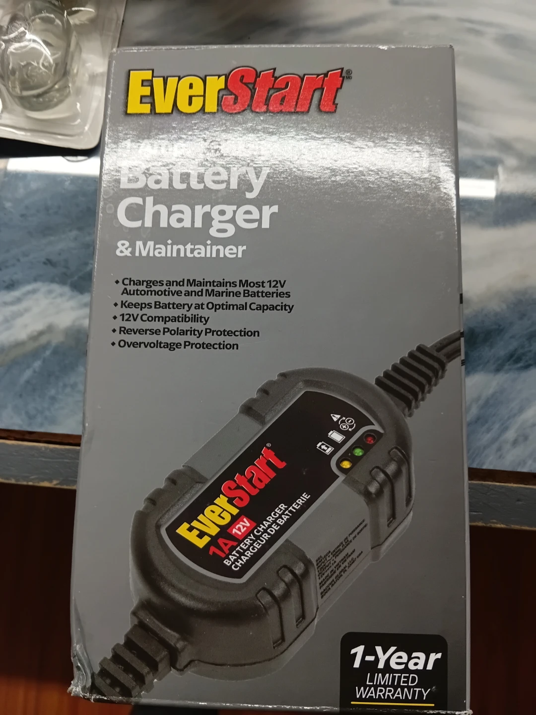 EverStart 1A 12V Battery Charger & Maintainer