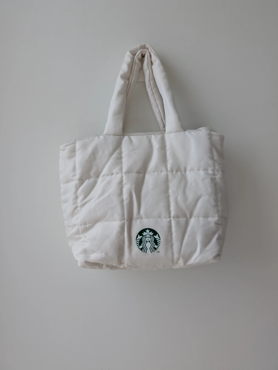 New Starbucks Quilted Tote Bag - Cream, never used - photo 4