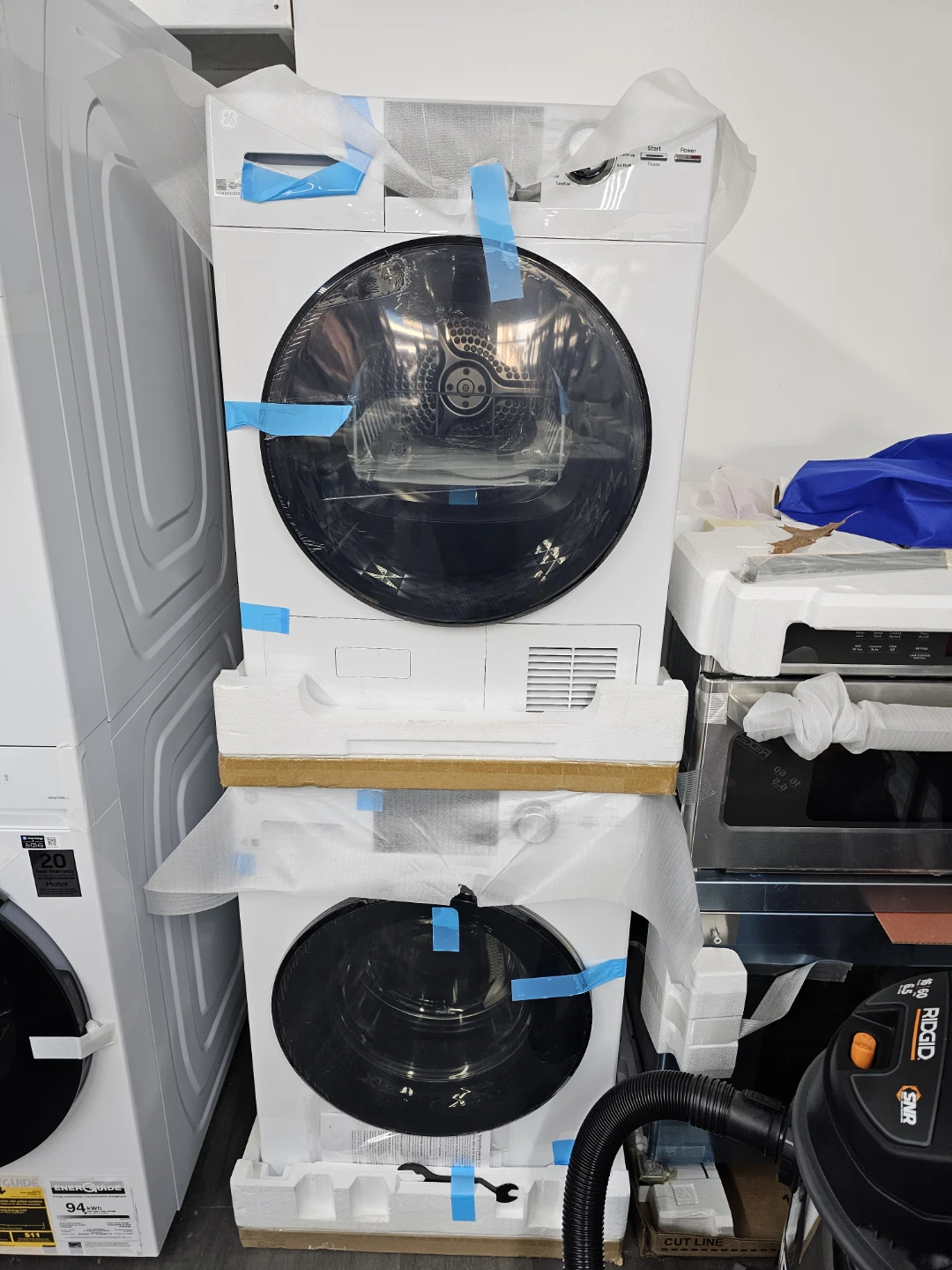 New GE 24in washer and dryer set electric ventless