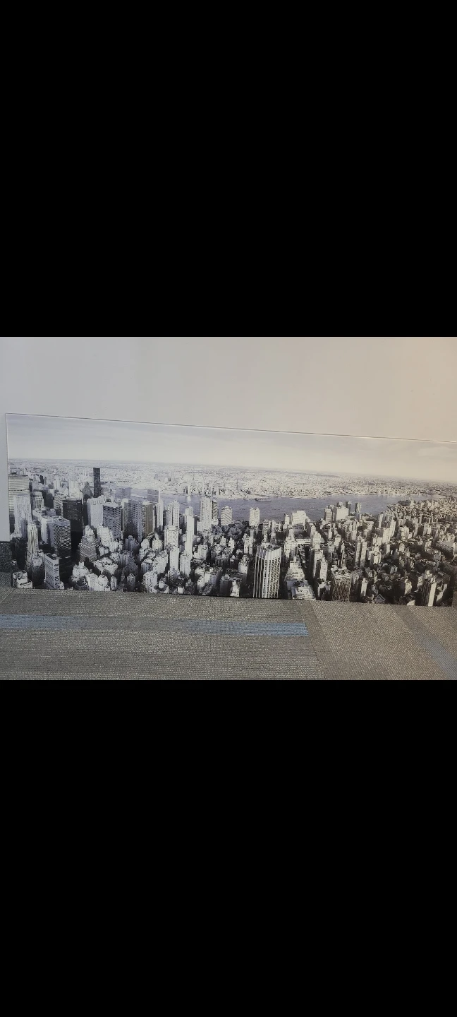 Large Black and White Cityscape Wall Art - photo 2