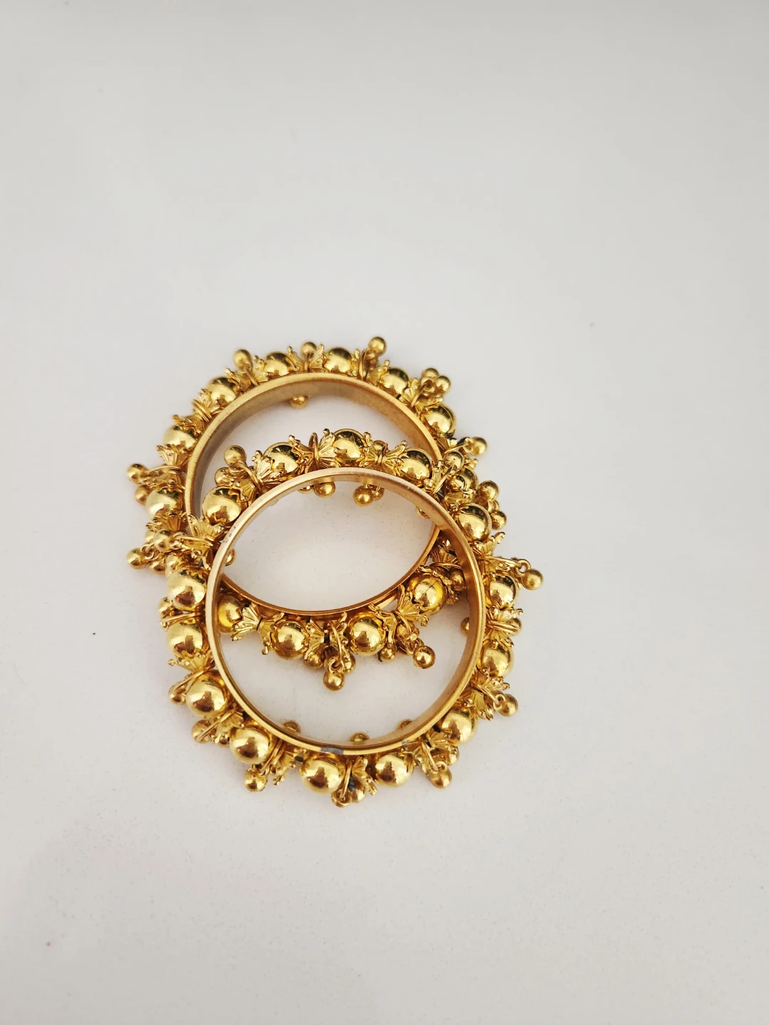 Gold Tone Decorative Bangles (Set of 2)girls 4-6 - photo 2