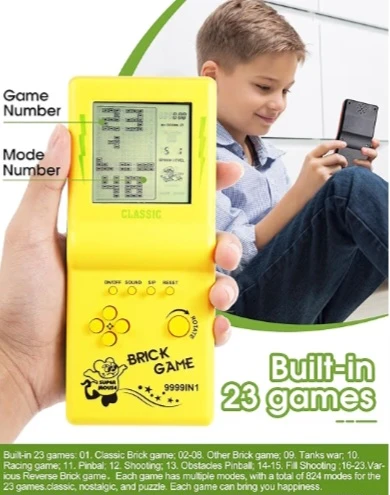 NEW!   HLF Brick Game 9999 in 1 Retro Handheld Game Console 🧡 - photo 4