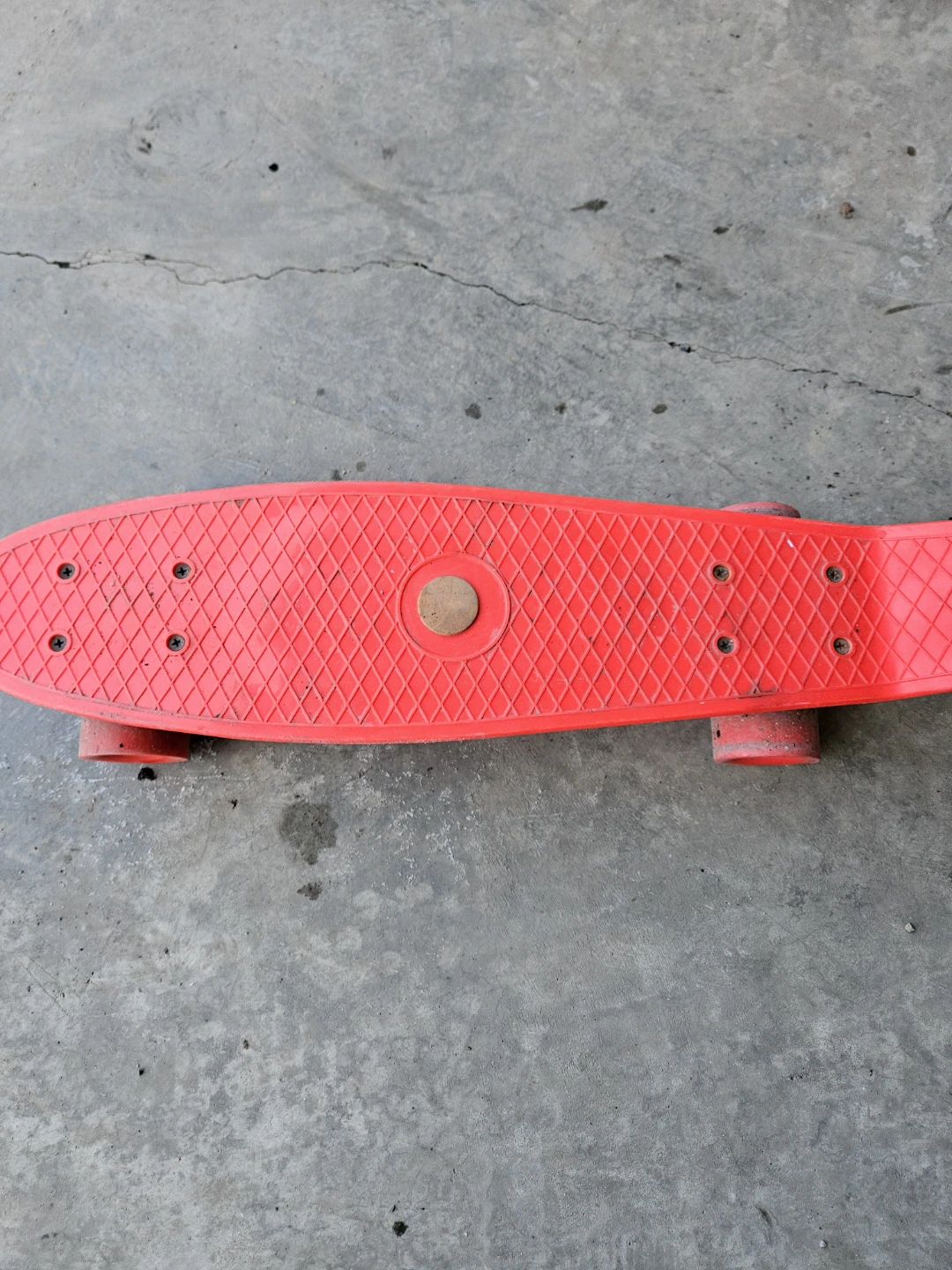 Red Penny Board Style Skateboard