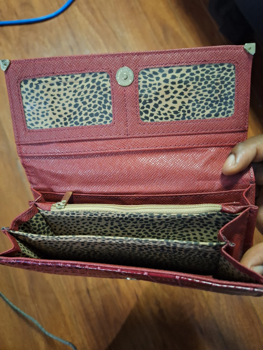 Wallet - Red Croc Embossed - photo 2