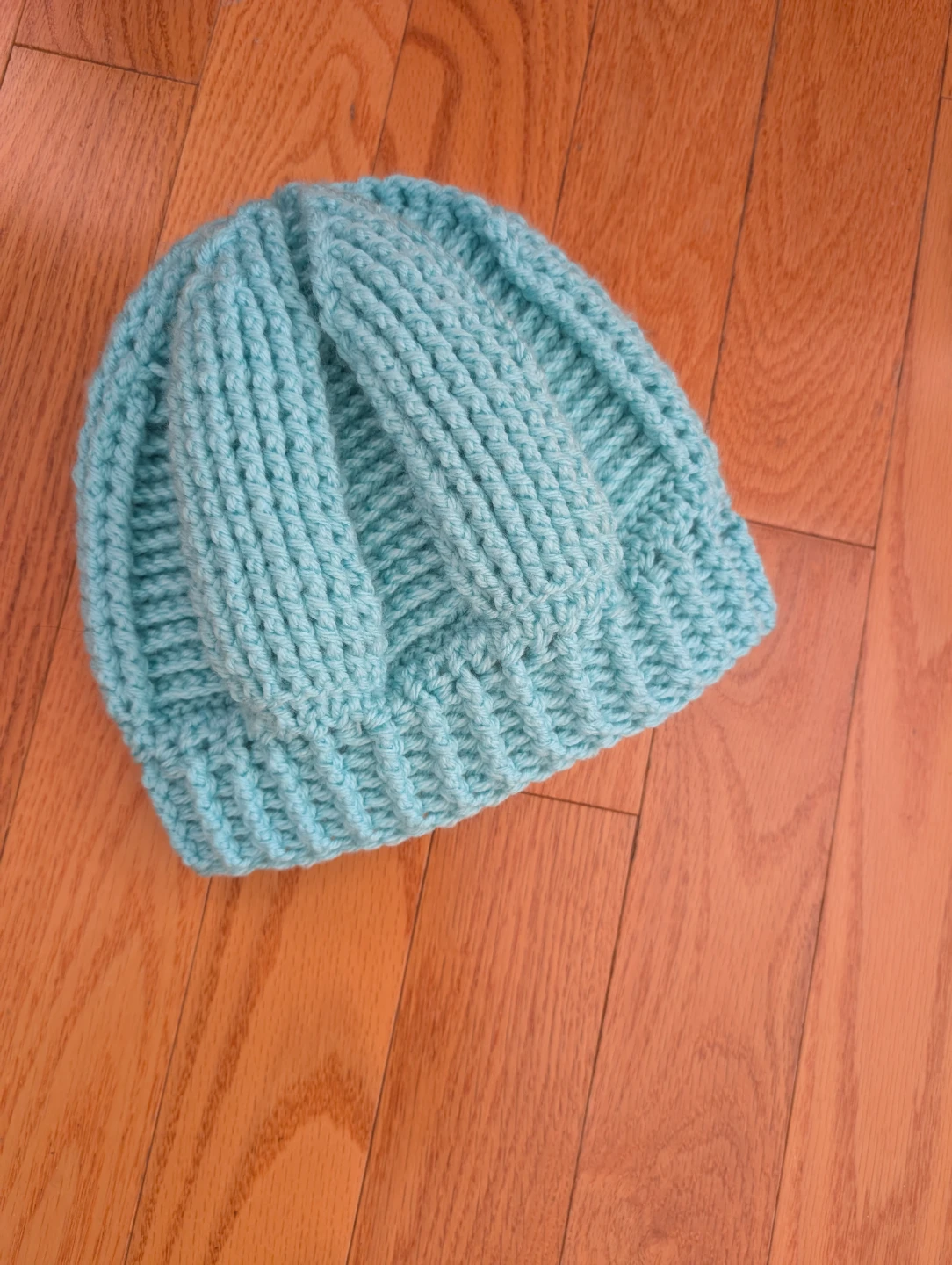 Knitted Hat turquoise color🧡 - photo 2