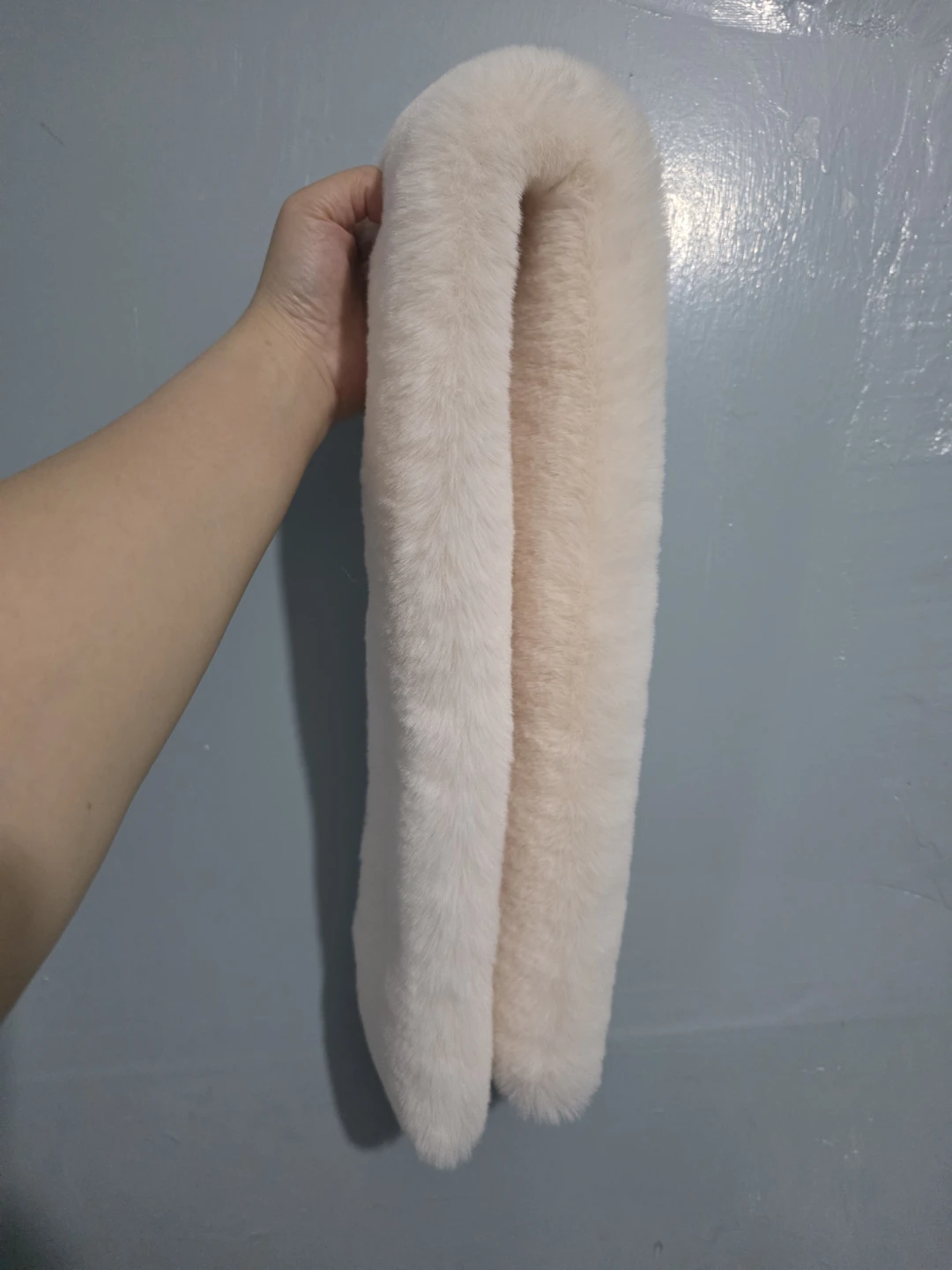 Cream Faux Fur Scarf