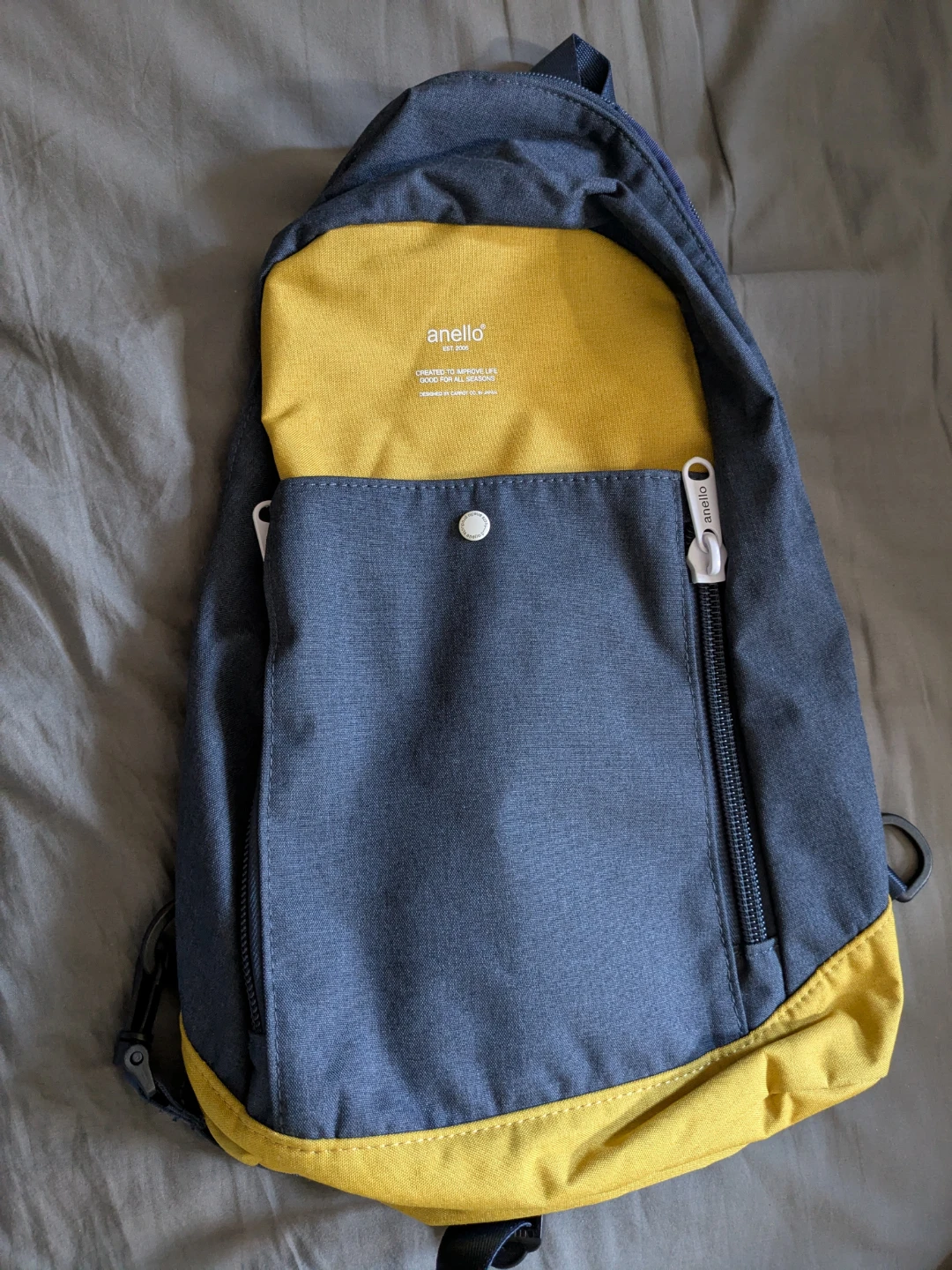 Anello Sling Bag Navy and Yellow