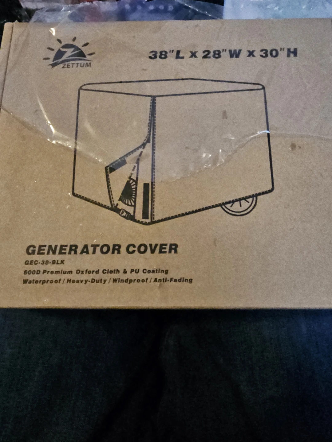 Zettum Generator Cover 38" L x 28" W x 30" H - photo 2
