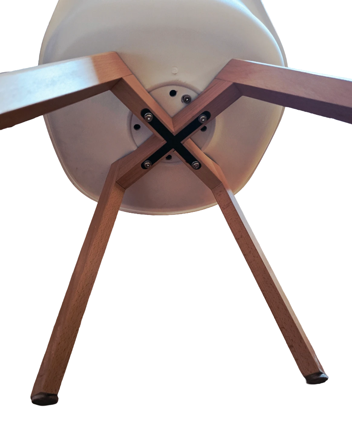White Mid-Century Modern Dining Chair - photo 2