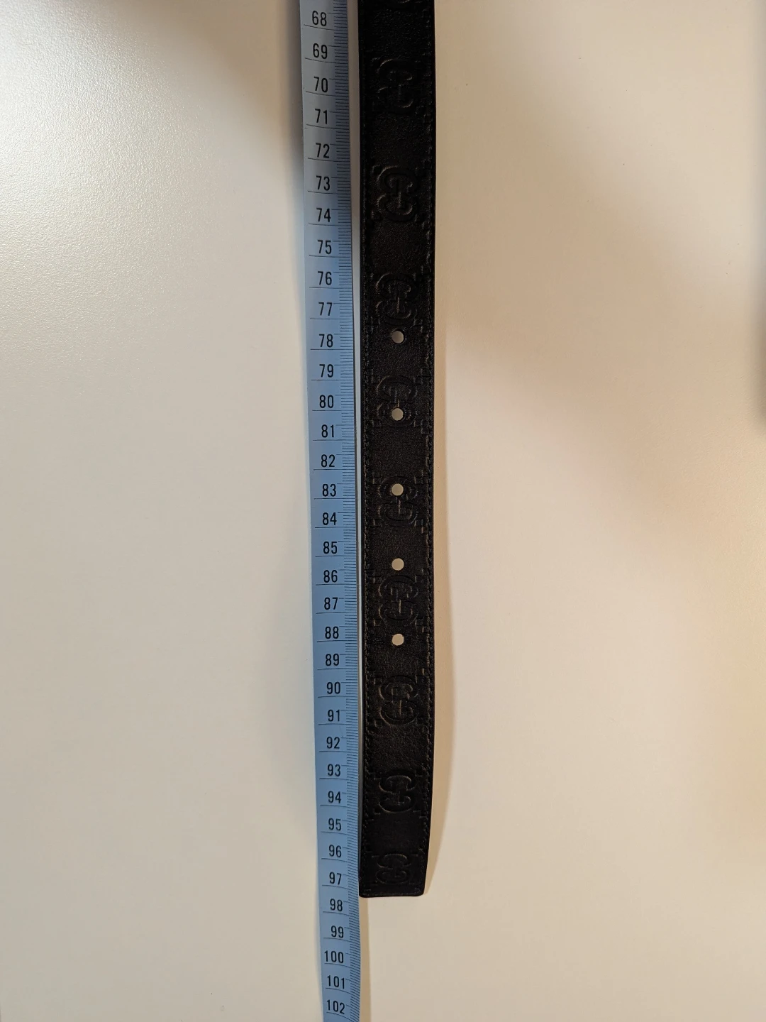 Gucci Black GG Monogram Leather Belt - photo 3