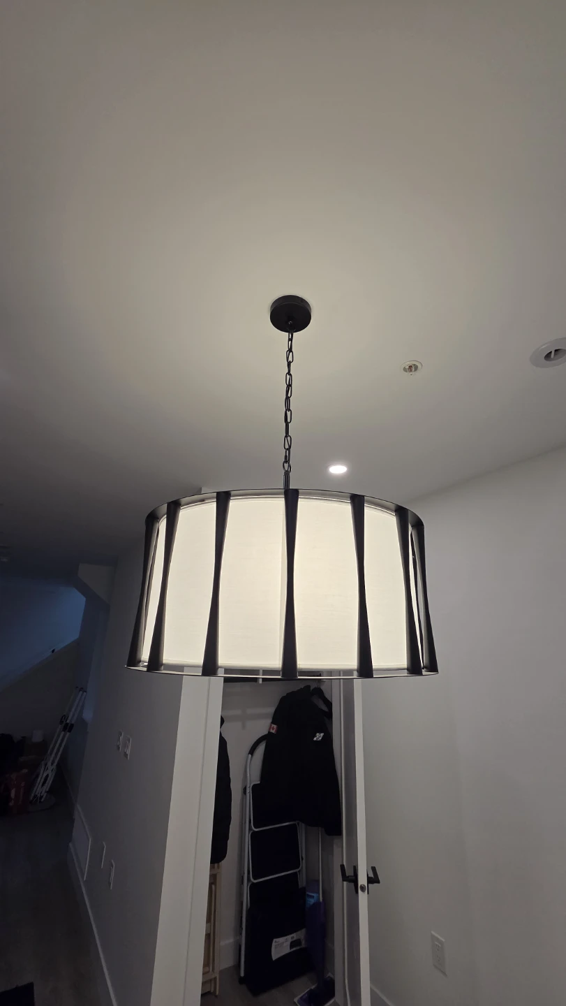 Large Drum Pendant Light Fixture