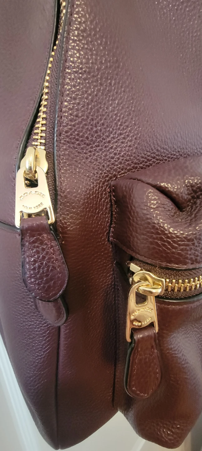 COACH Charlie Pebble Leather Backpack F38288 (Saddle) - photo 4