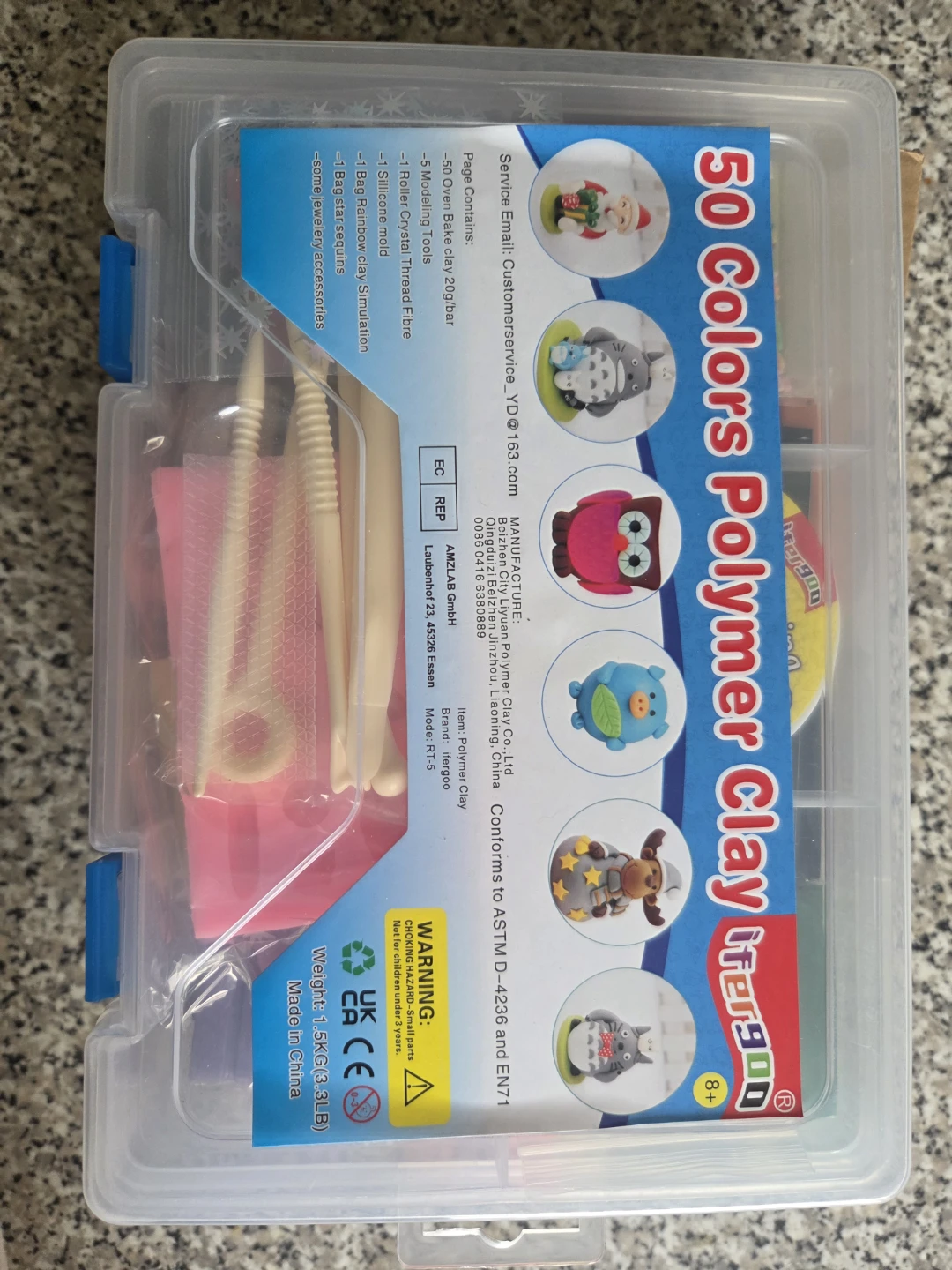 50 Colors Polymer Clay Kit with Tools
