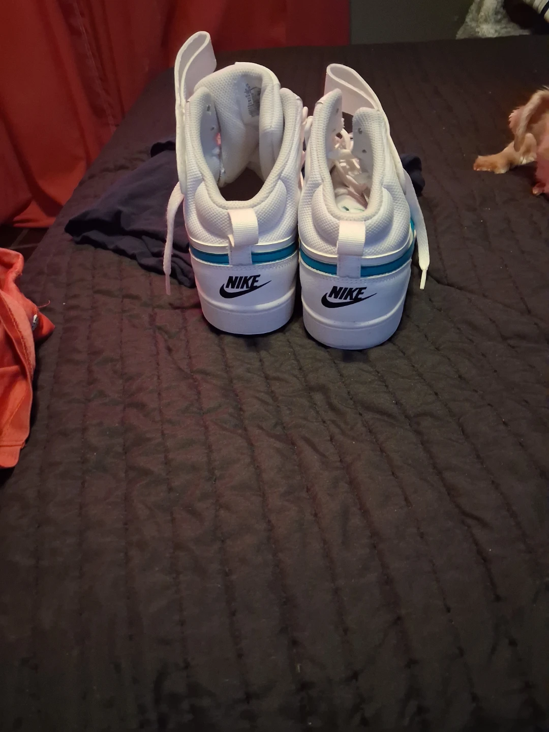 Nike Court Vision Mid White Teal Sneakers