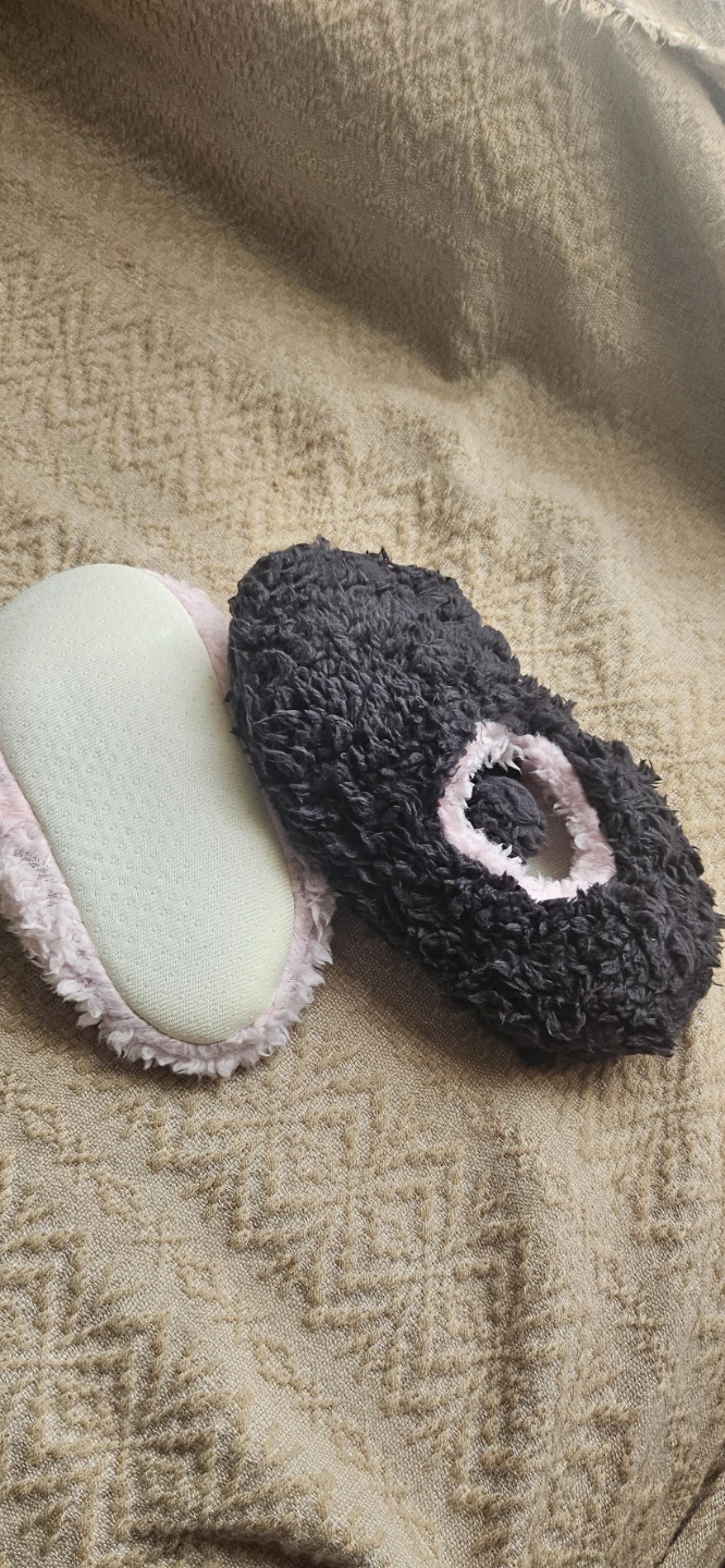 🧡Pink Fuzzy Slippers with Pom-Poms - photo 3