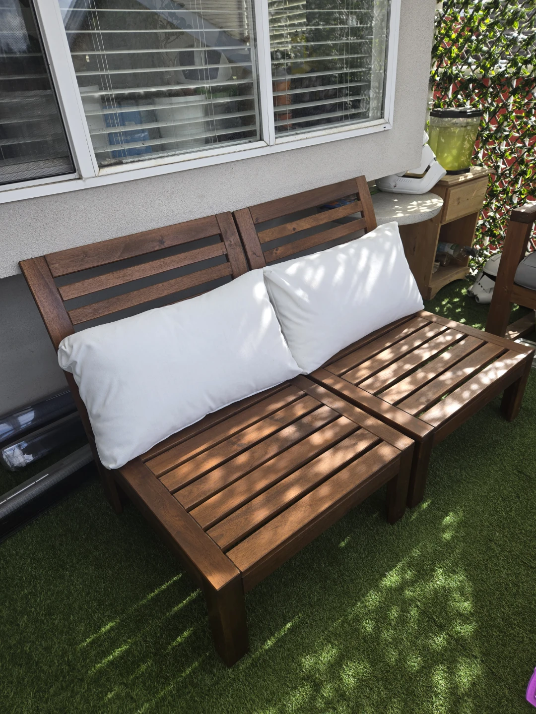 NEWLY refinished 2 ikea applaro lounge chairs w 2 back cushions - photo 2