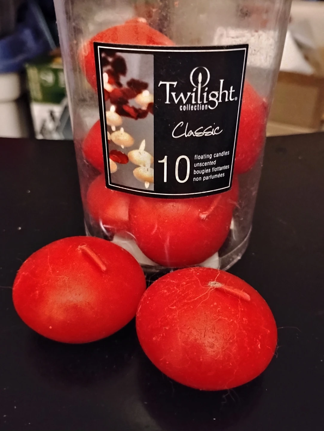 NEW!! 8 RED FLOATING CANDLES