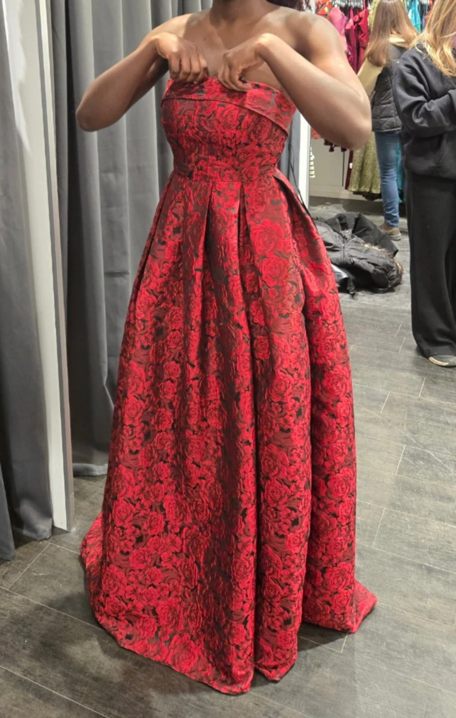 Strapless Jacquard Floral Ball Gown from le château - photo 2