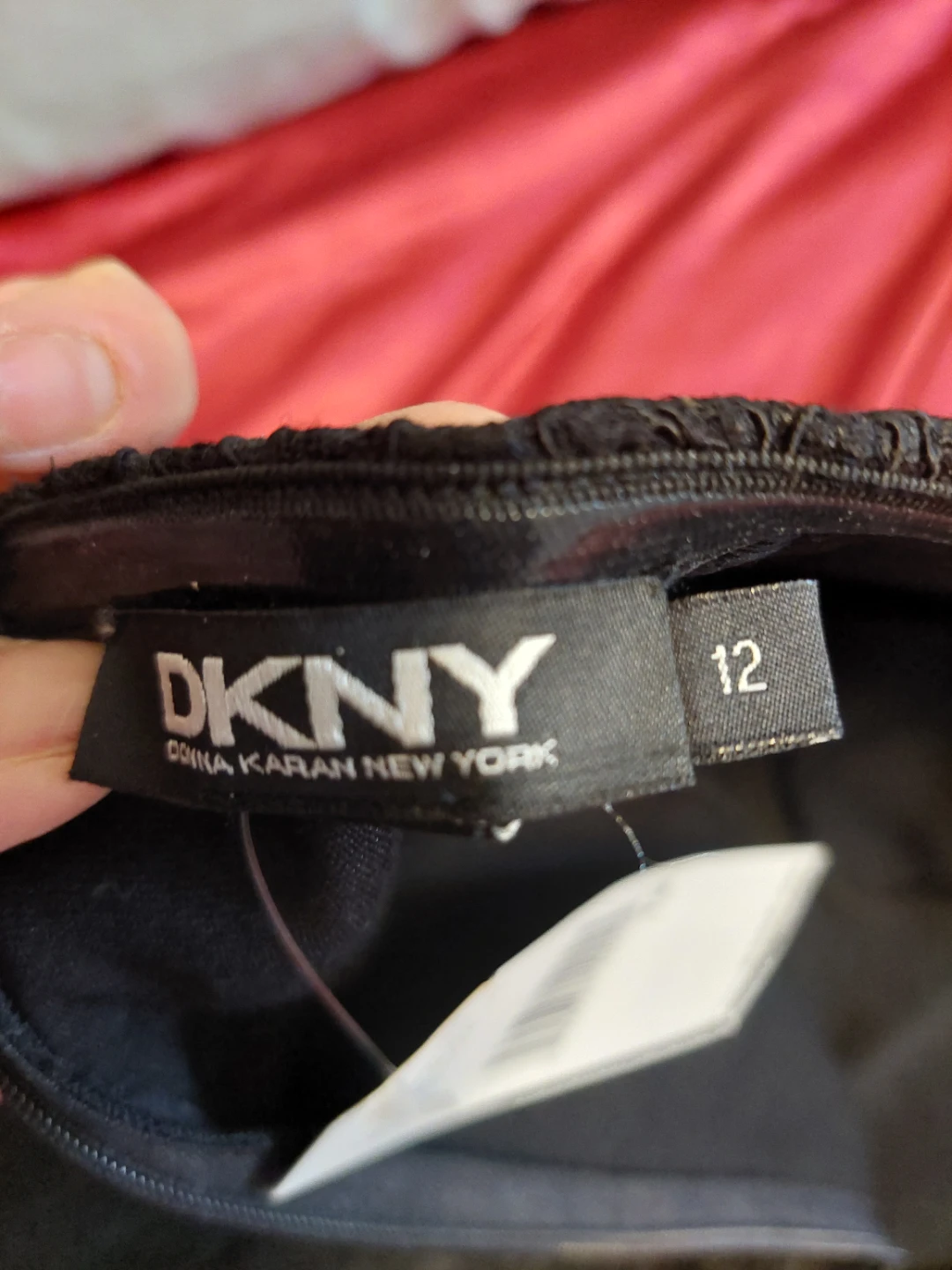 DKNY Black Lace Strapless Dress Size 12 - photo 5