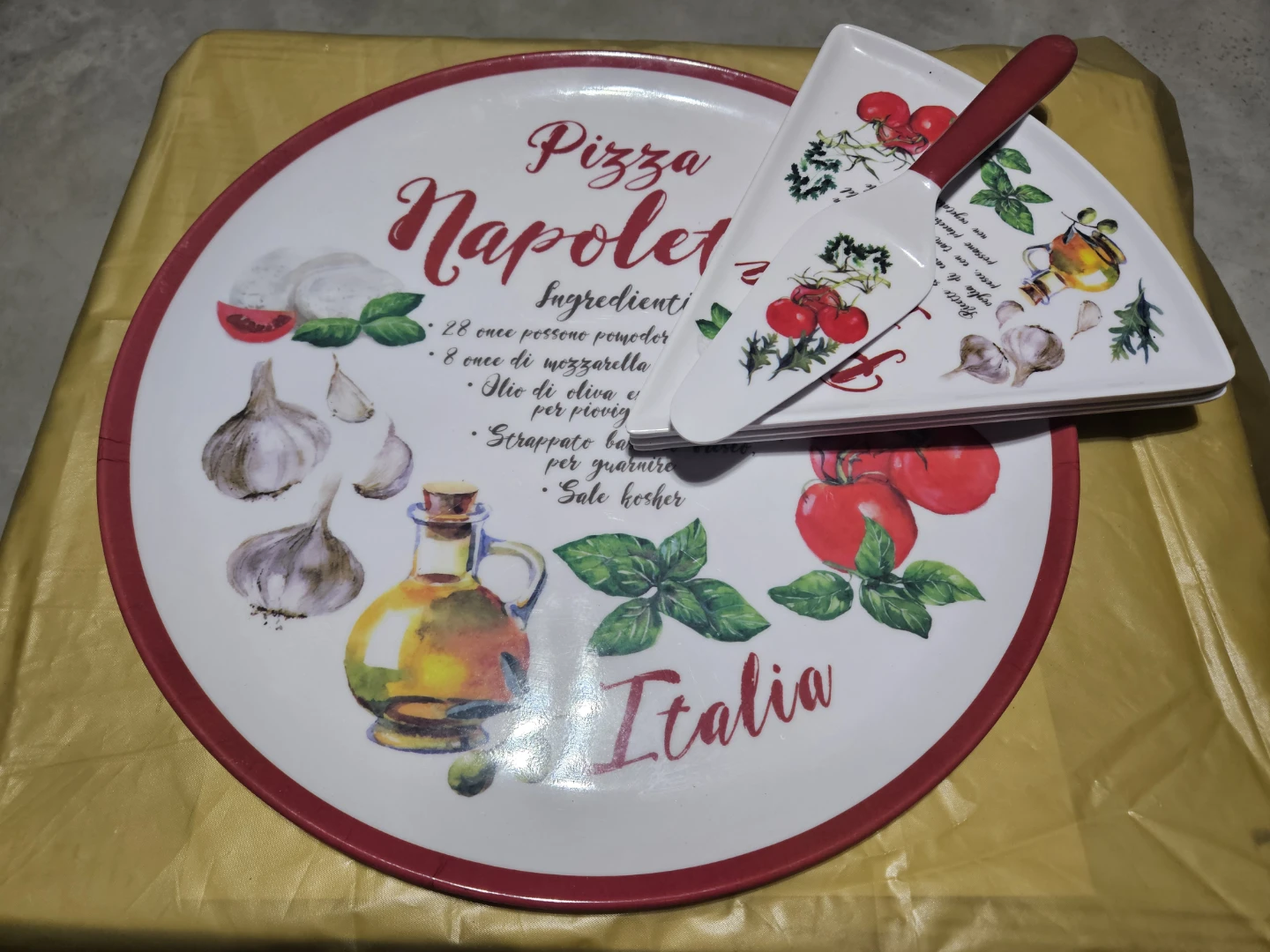 Pizza Napolet Serving Platter and Server Set