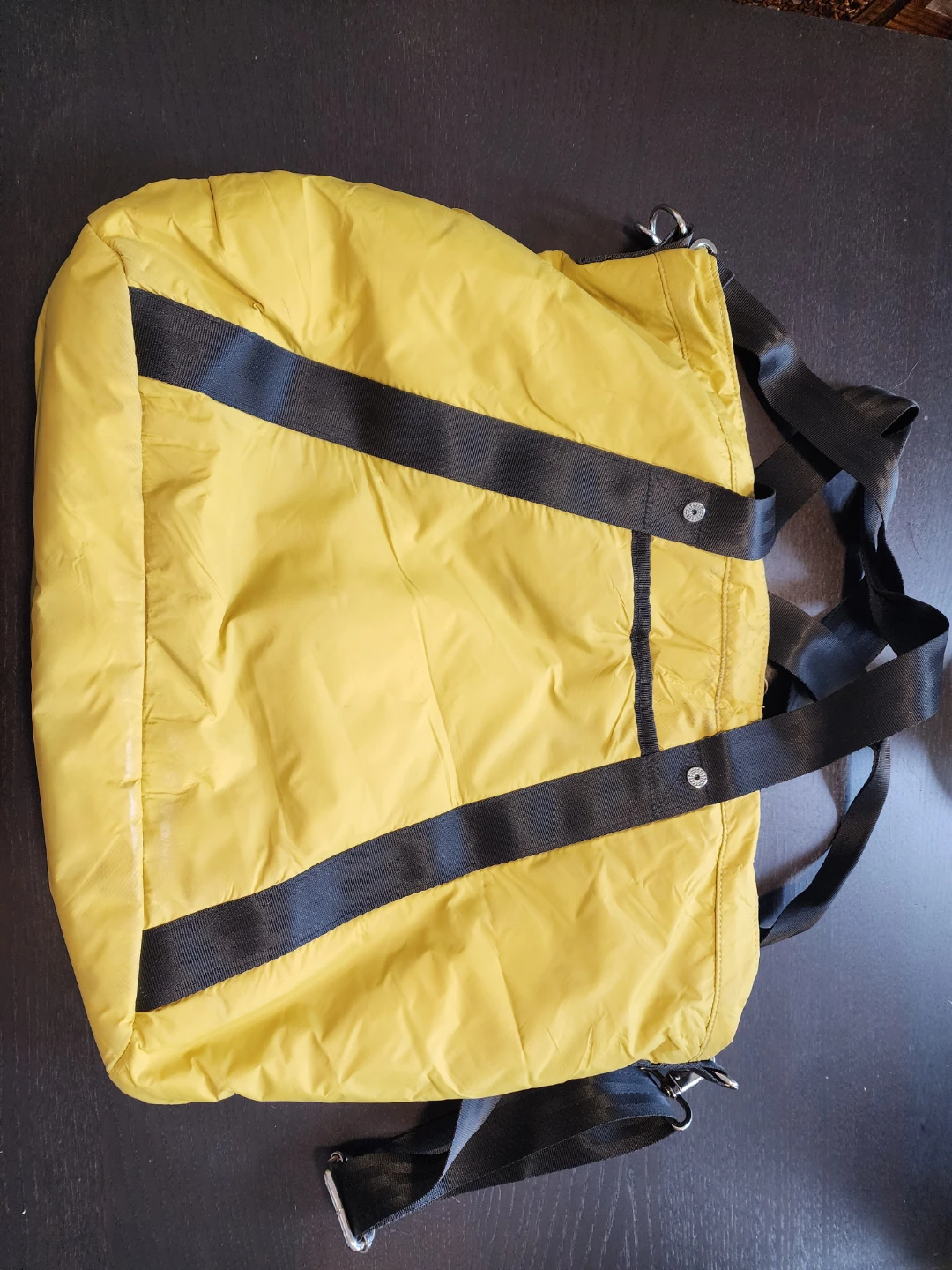 Yellow Tote Bag with Black Straps - photo 2