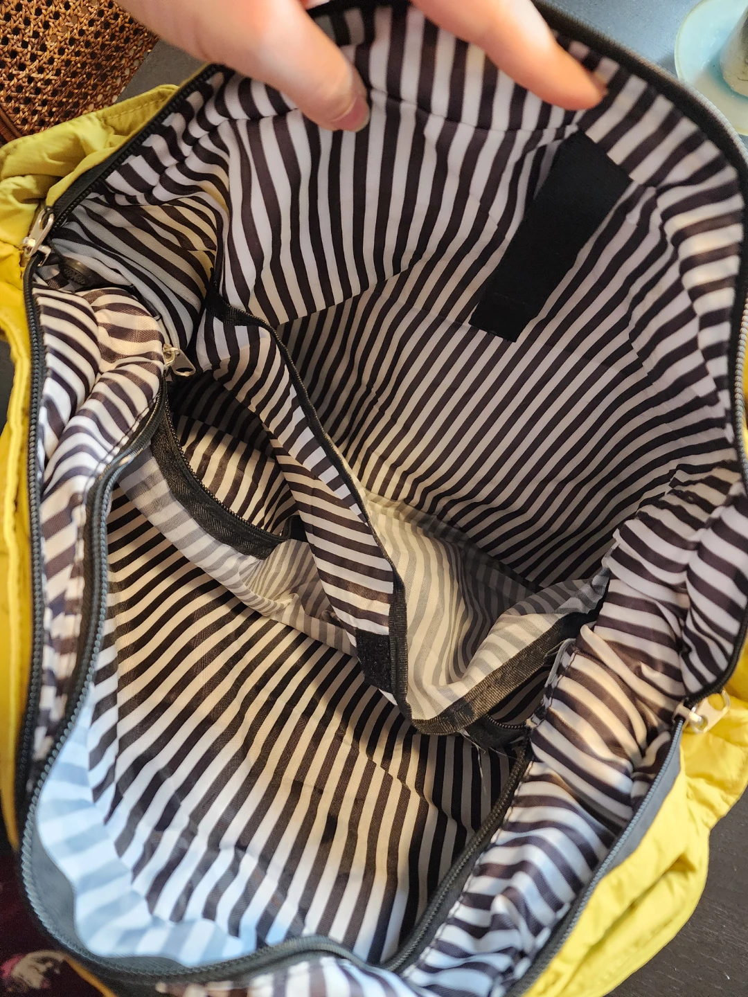 Yellow Tote Bag with Black Straps - photo 3